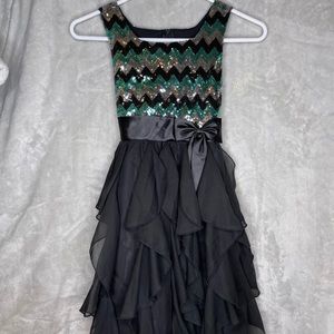 Girls Chevron Party Dress